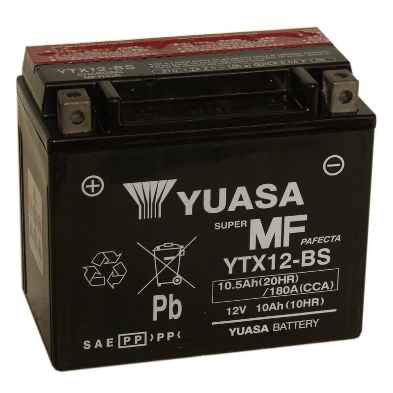 Battery YTX12-BS EXIDE 12V 10Ah - MotoMoto