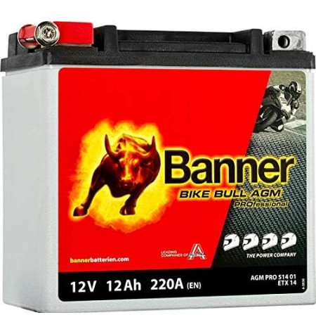 Batterie Harley AGM Bike Bull by Deka 12V/12Ah ETX14